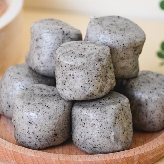 【沐甄豆】豆漿芝麻QQ米饅頭 408g/包 (24入)│🎈迷你Q彈多入組🎈低糖 減麩 全素