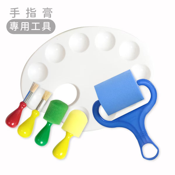 【mamayo】繪畫筆刷工具6件組(手指膏/顏料專用)