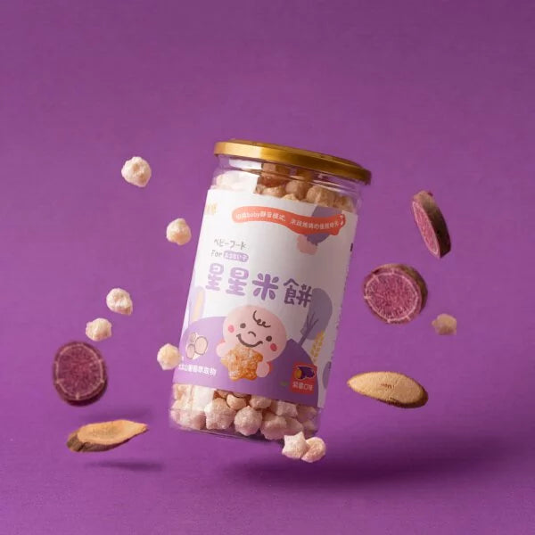 農純鄉 寶寶米餅|紫薯星星米餅 (40G/罐)