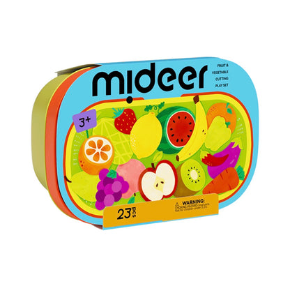 【mideer】蔬果切切樂遊戲水果籃套組(23pcs)