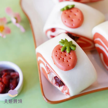 草莓瑞士捲鮮乳造型饅頭