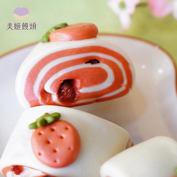草莓瑞士捲鮮乳造型饅頭