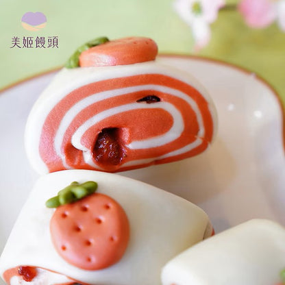草莓瑞士捲鮮乳造型饅頭
