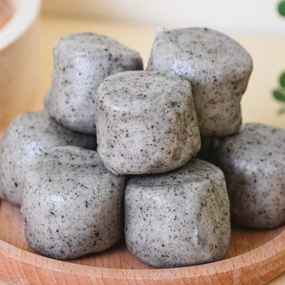 【沐甄豆】豆漿芝麻QQ米饅頭 408g/包 (24入)│🎈迷你Q彈多入組🎈低糖 減麩 全素