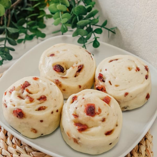 【沐甄豆】蔓越莓豆漿饅頭 300g/包 (6入)│全素