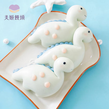 藍色小恐龍鮮乳造型饅頭