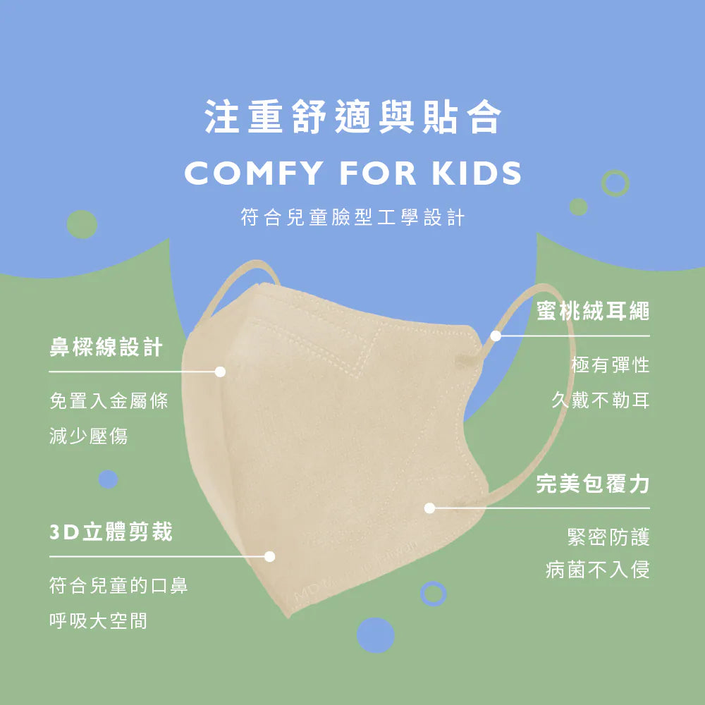 【Comfiz】7-12歲立體醫療口罩(L) 30入 大包裝 - 多款式