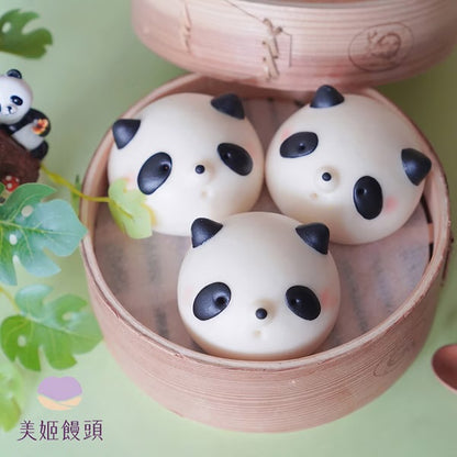 【美姬饅頭】C12.可愛貓熊鮮乳造型芝麻包