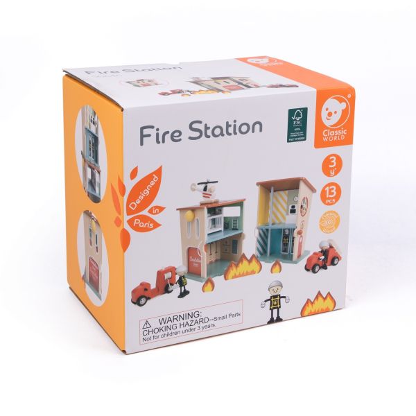 【德國Classic world客來喜經典木玩】木製小屋｜消防救援中心 Fire Station