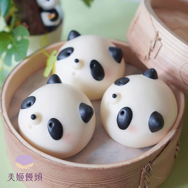 【美姬饅頭】C12.可愛貓熊鮮乳造型芝麻包