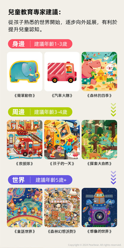 【mideer】進階式拼圖(LEVEL3-LEVEL4)