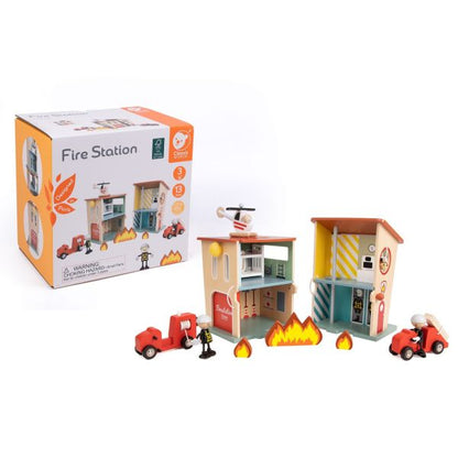 【德國Classic world客來喜經典木玩】木製小屋｜消防救援中心 Fire Station