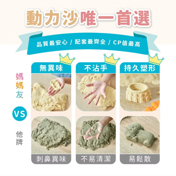 【mamayo】沉浸式動力沙套組(玻璃珠沙2kg、森林動物配件、沙盤、動力沙模具)