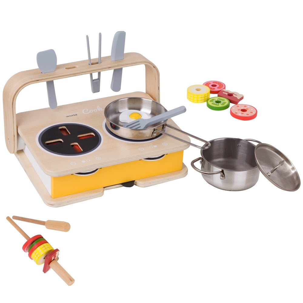 【德國Classic World客來喜經典木玩】小幫手雙面火烤爐 2 in 1 Tabletop Kitchen