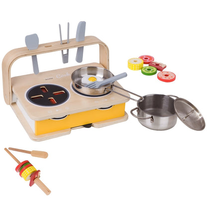 【德國Classic World客來喜經典木玩】小幫手雙面火烤爐 2 in 1 Tabletop Kitchen