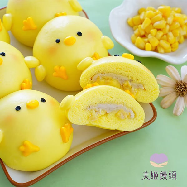 雞米花雞肉玉米粒鮮乳造型包子