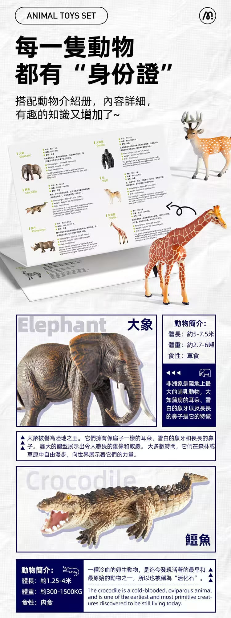 【mideer】擬真動物套組 (15PCS)