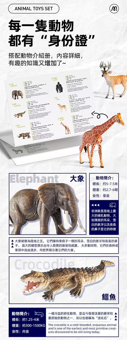 【mideer】擬真動物套組 (15PCS)