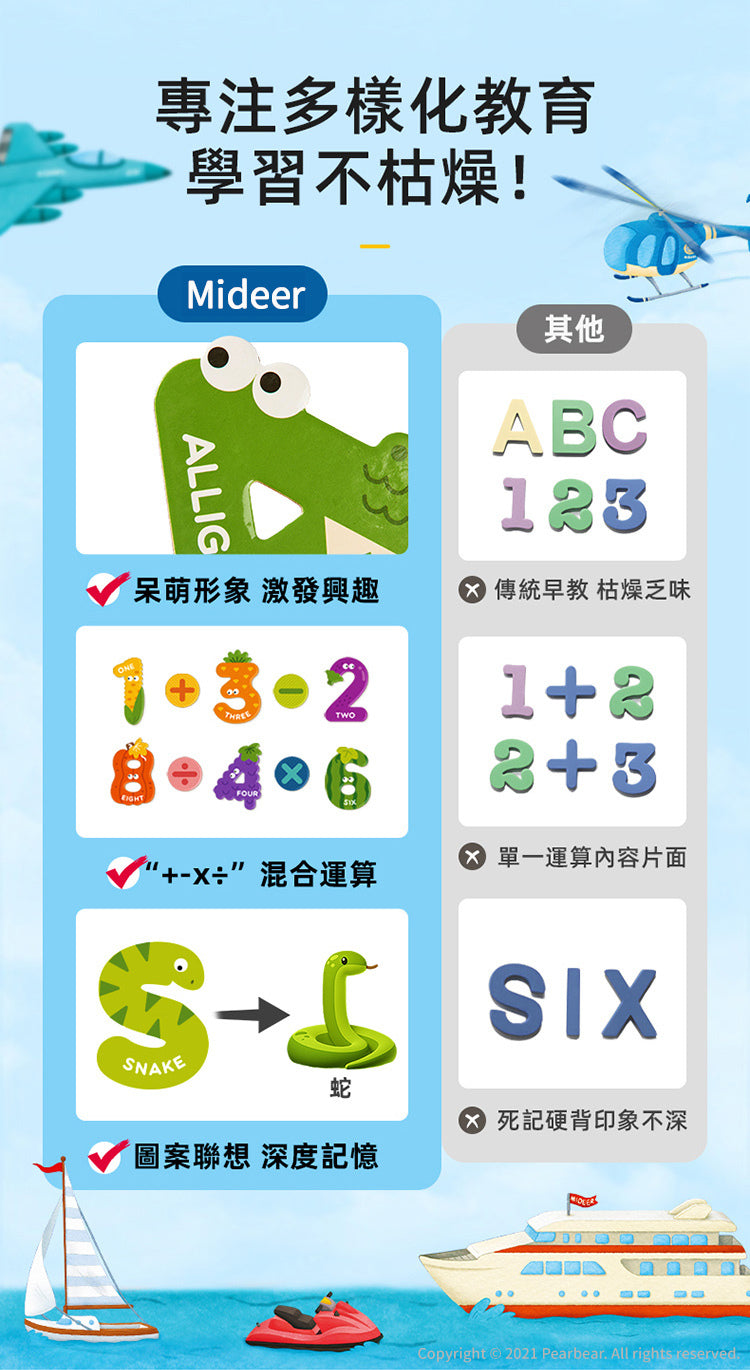 【mideer】蔬果數字磁力貼