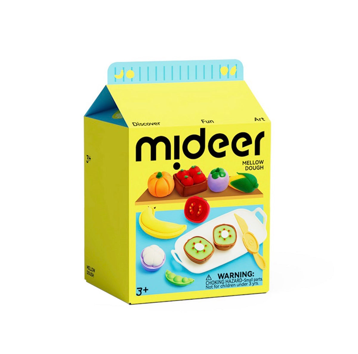 【mideer】兒童米黏土-認識蔬果模具遊戲組(10色)