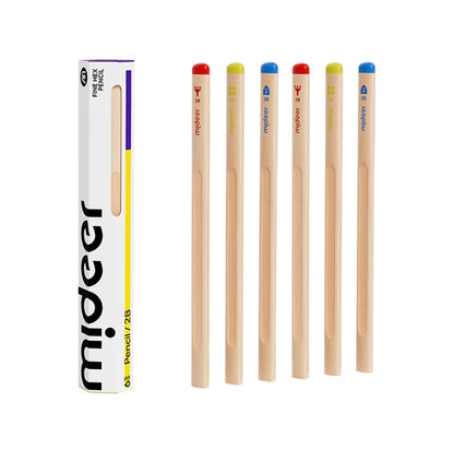 【mideer】兒童專用學習握柄鉛筆-2B(6pcs)