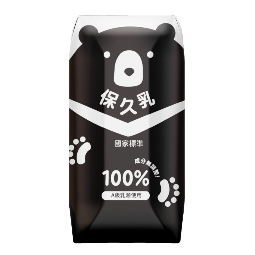 【臺北市立動物園】100%保久乳(成分無調整)- 台灣黑熊款 （1pack6包）