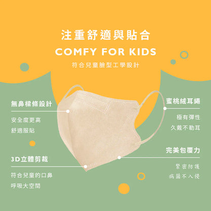 【Comfiz】1-12歲適用立體醫療口罩 S/M/L Size - 20入單片包 (多款式)
